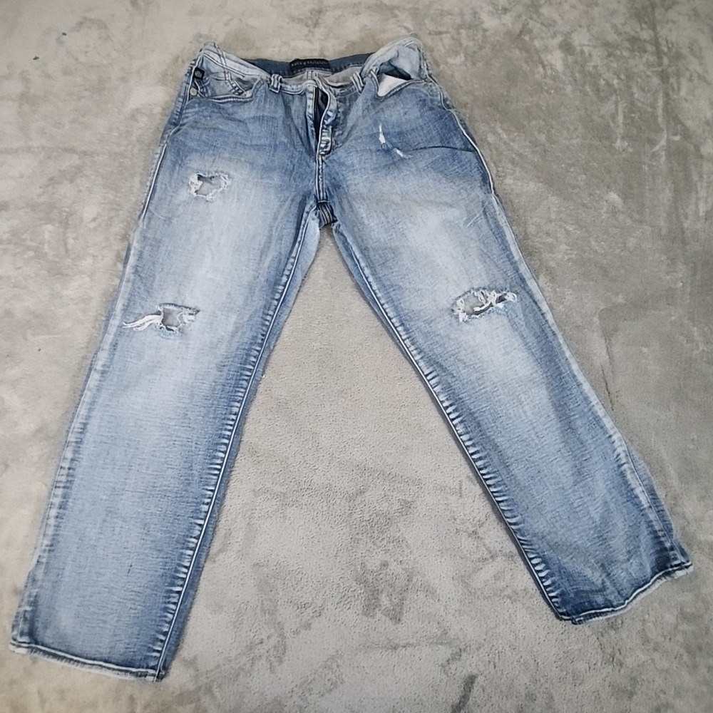 Rock & Republic Jean Women 14M Indee Light Wash Distressed Streetwear Casual